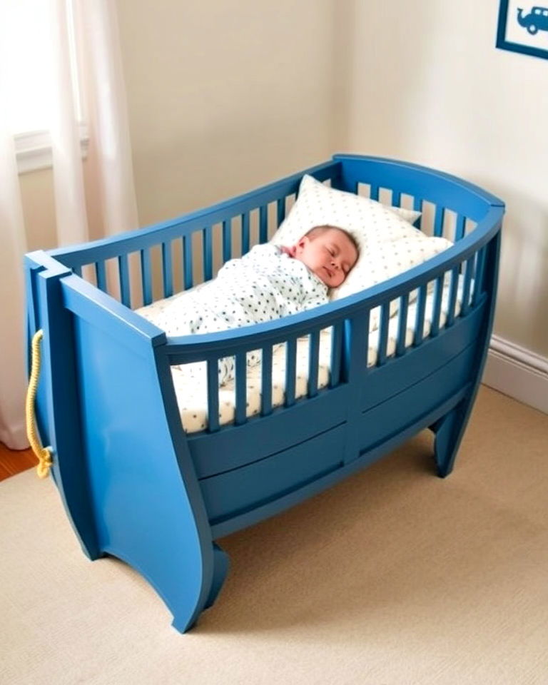 whimsical boat inspired crib design - 25 Nautical Nursery Ideas
