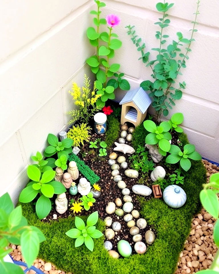 whimsical fairy garden corner - 30 Corner Landscaping Ideas