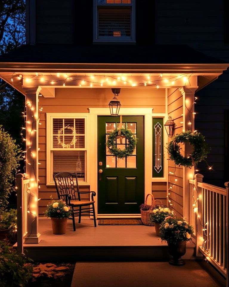whimsical fairy lights for front porch - 20 Front Porch Lighting Ideas