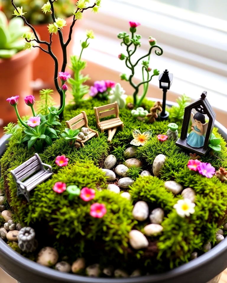 whimsical fairy themed miniature garden - 20 Miniature Garden Ideas