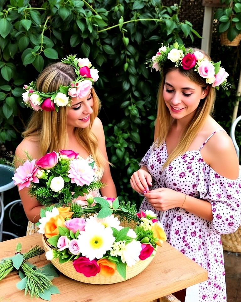 whimsical flower crown station - 30 Garden Party Ideas