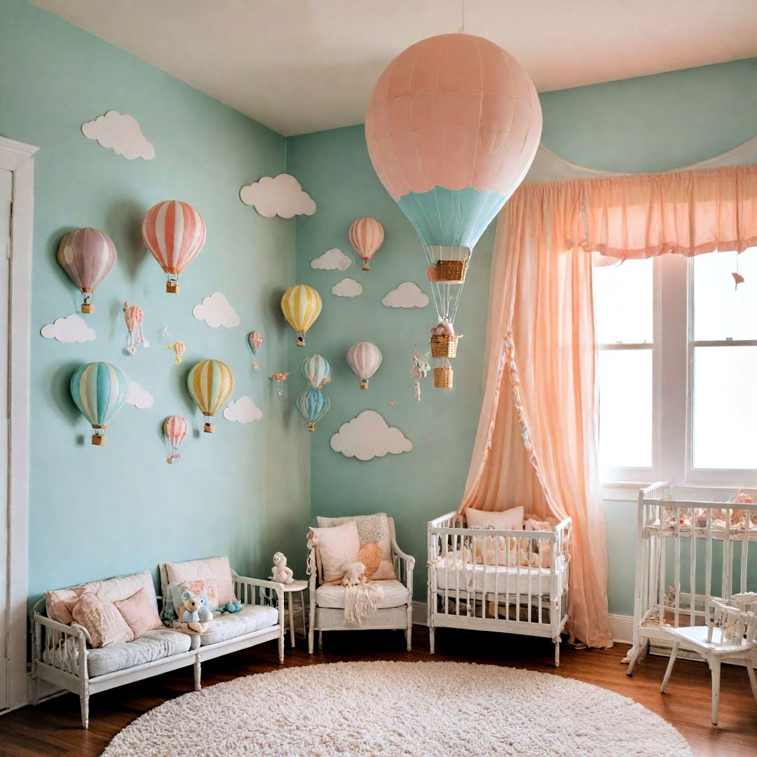 whimsical hot air balloon theme - 40 Nursery Ideas