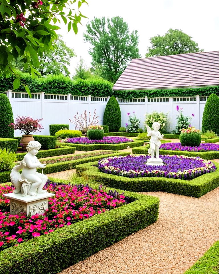 whimsical statues for parterre garden - 25 Parterre Garden Ideas