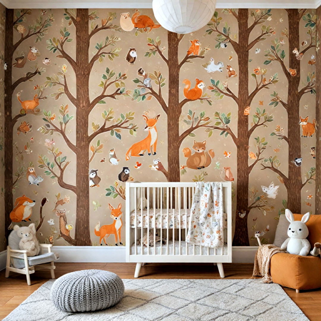whimsical woodland creatures theme - 40 Nursery Ideas