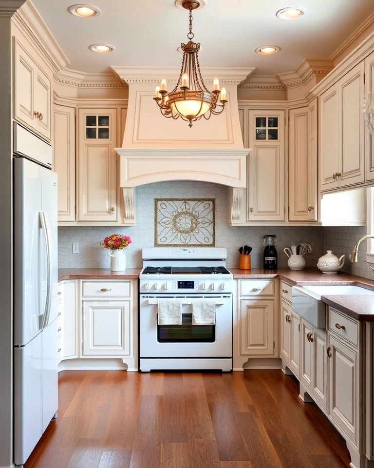 white appliances for traditional kitchen - 40 Kitchen With White Appliances Ideas