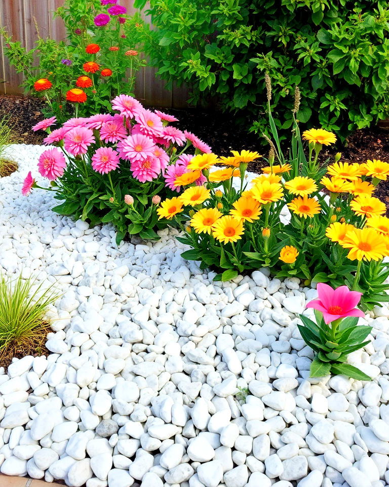 white rocks as mulch - 25 White Rock Landscaping Ideas
