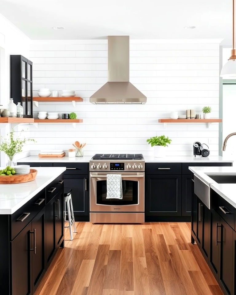 white shiplap backsplash for kitchen - 30 Shiplap Backsplash Ideas for Your Kitchen