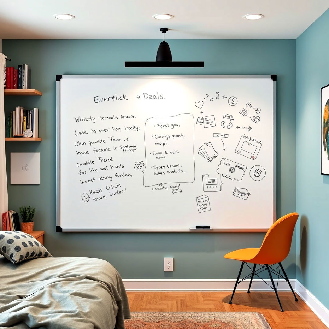 whiteboard to keep the room interactive - 40 Teen Hangout Room Ideas