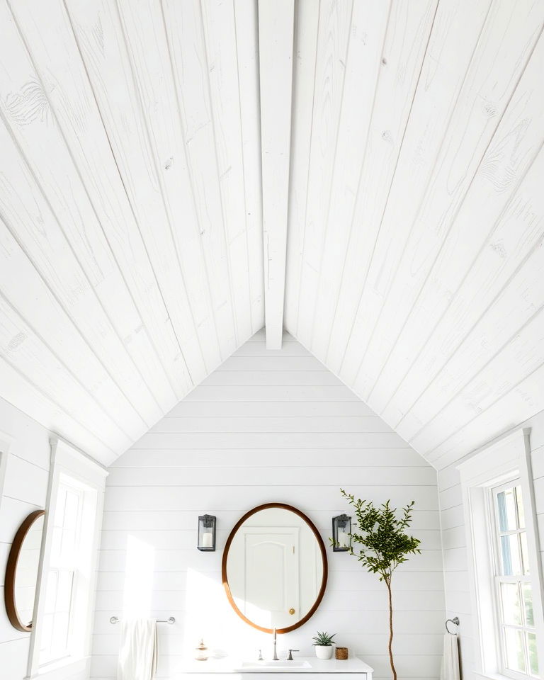 whitewashed vaulted ceiling for airy feel - 40 Vaulted Ceiling Ideas