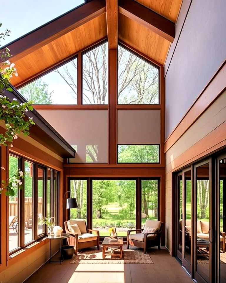 wide overhangs design for indoor outdoor connection - 15 Prairie-style Interior Design Ideas
