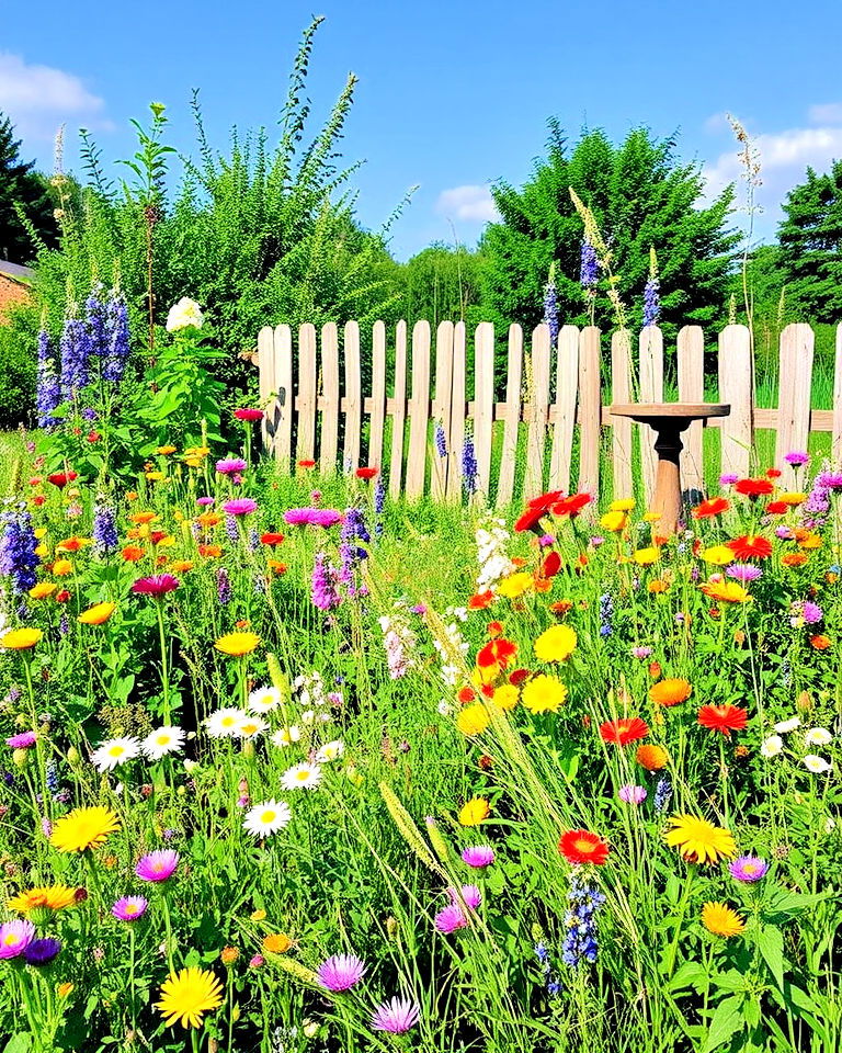 wildflower meadow corner for aesthetic garden - 25 Aesthetic Garden Ideas