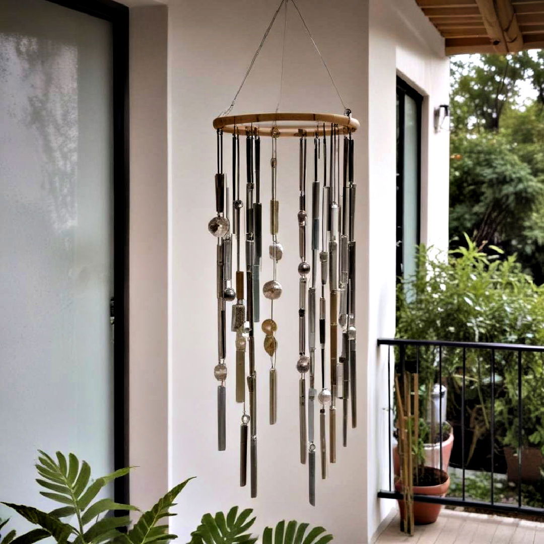 wind chimes for small balcony - 30 Small Balcony Ideas