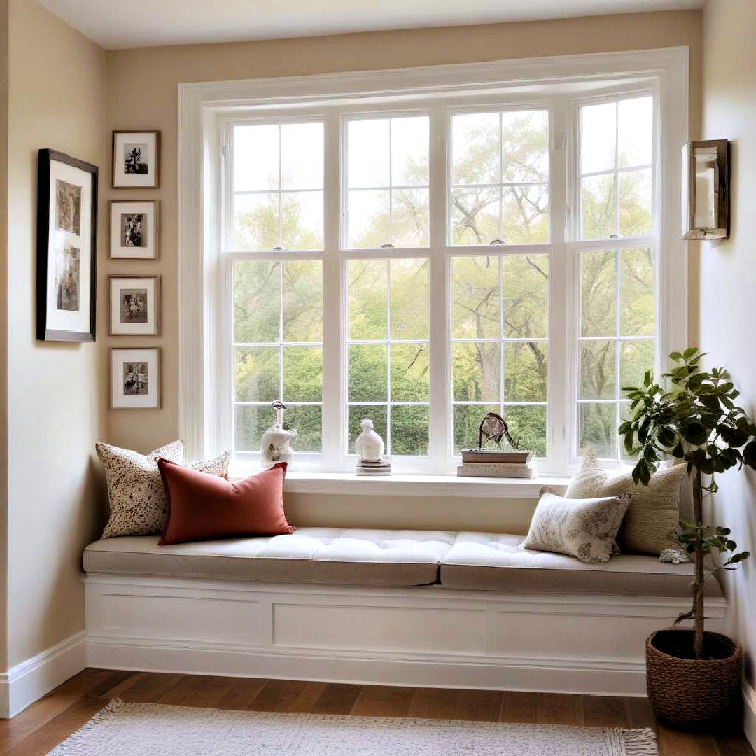 window seat as art display area - 40 Window Seat Ideas