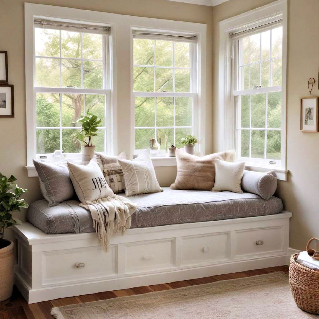window seat as guest bed - 40 Window Seat Ideas
