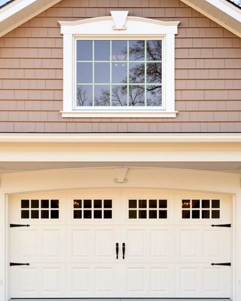 windowed transom trim above the garage door - 20 Exterior Garage Door Trim Ideas