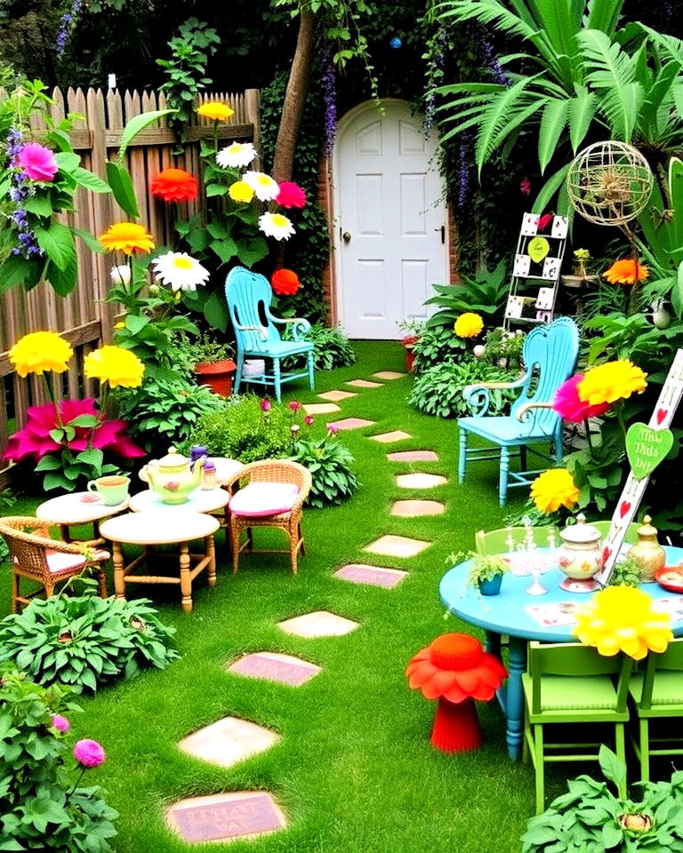 wonderland inspired tea garden - 20 Disney Garden Ideas