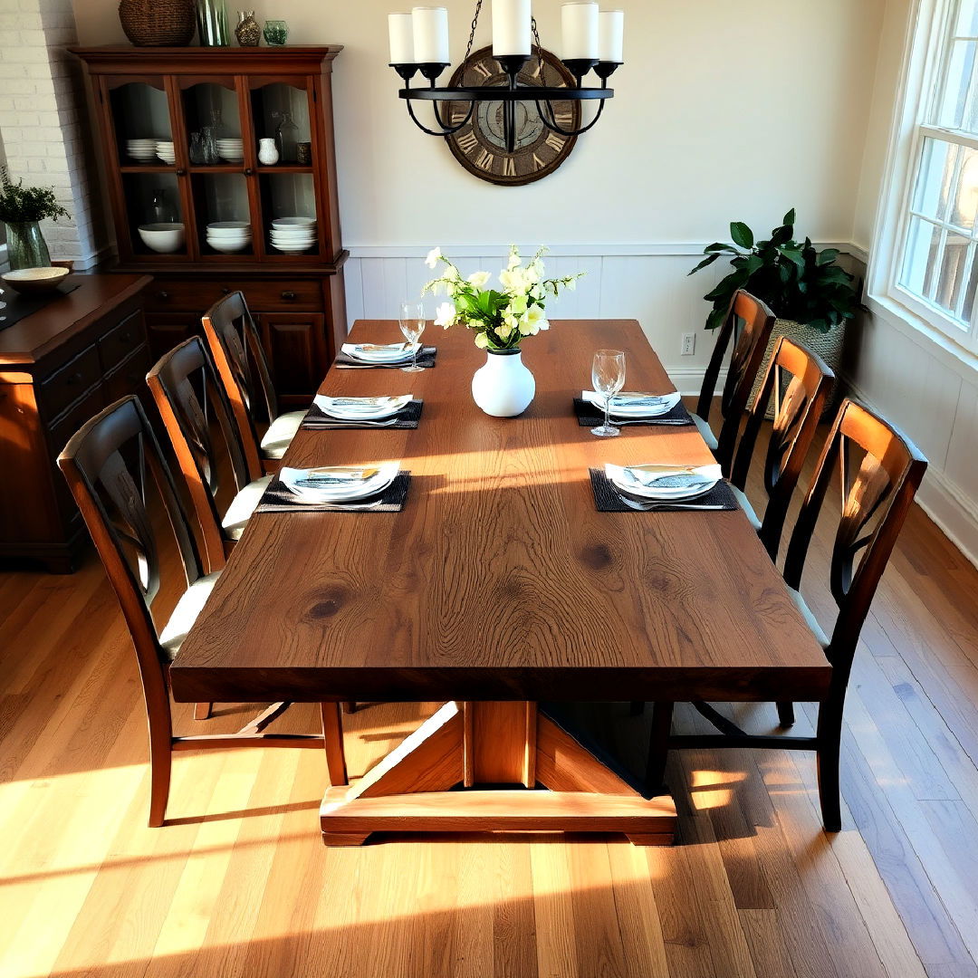 wooden dining table for interior design - 25 Wooden Interior Design Ideas