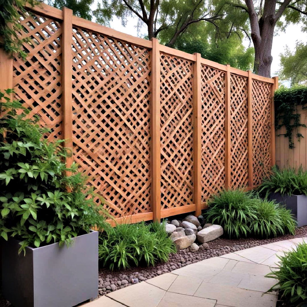 wooden lattice panels for outdoor privacy screen - 30 Outdoor Privacy Screen Ideas