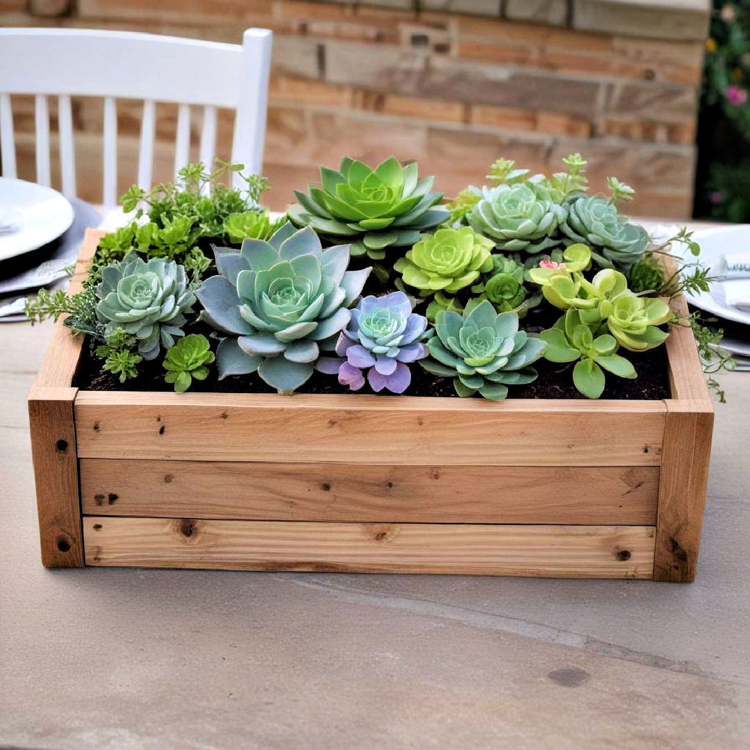 wooden planter box ideas - 25 Spring Centerpiece Ideas