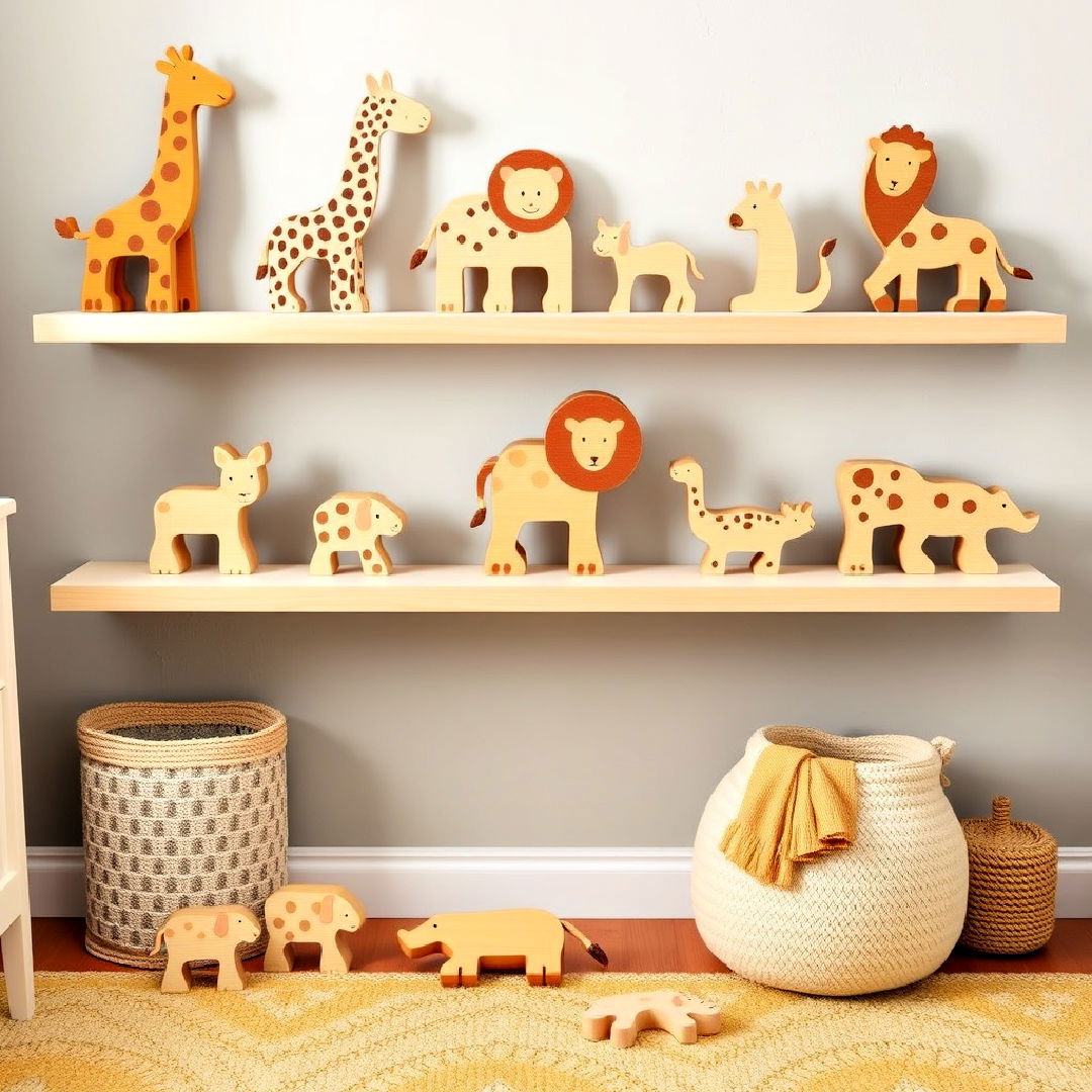 wooden safari themed toys - 25 Safari Nursery Decor Ideas