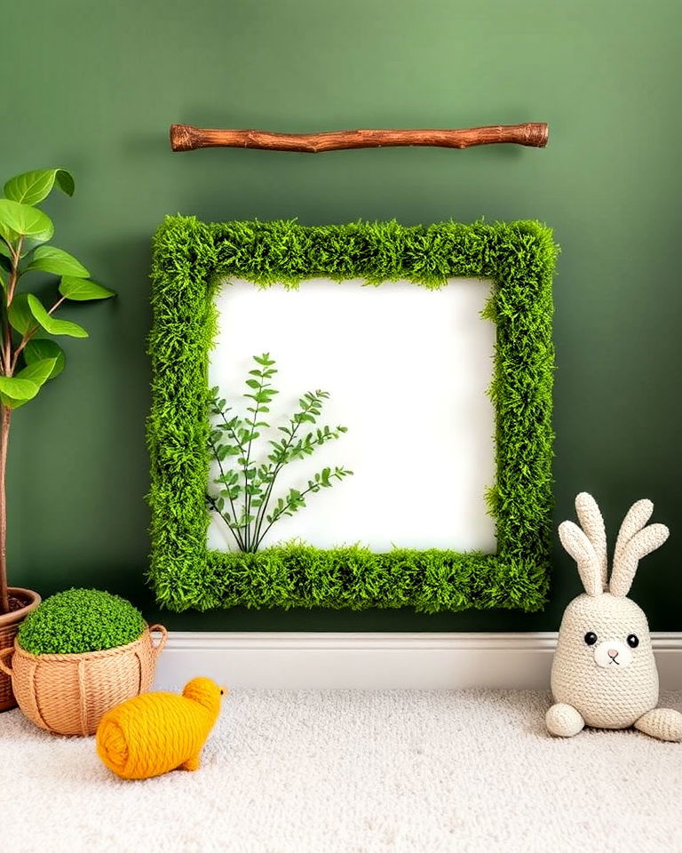 woodland nursery with faux grass accents - 25 Woodland Nursery Ideas