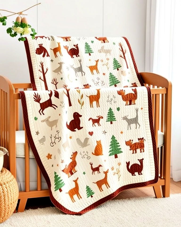 woodland themed quilt for nursery - 25 Woodland Nursery Ideas