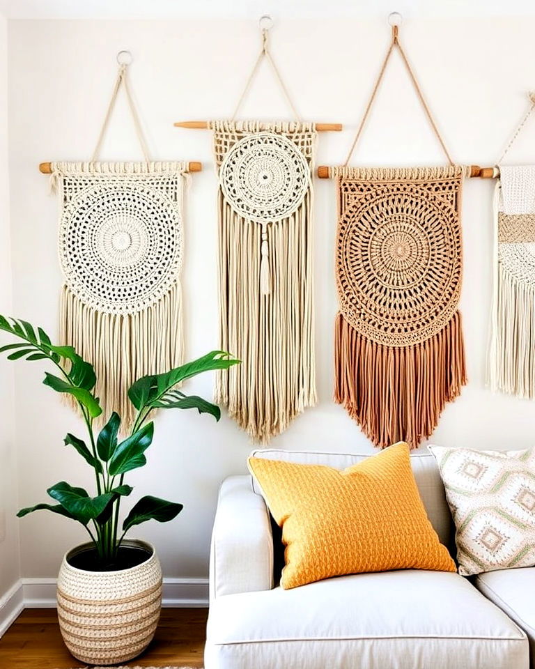 woven wall hangings for bohemian moroccan bedroom - 20 Bohemian Moroccan Bedroom Ideas