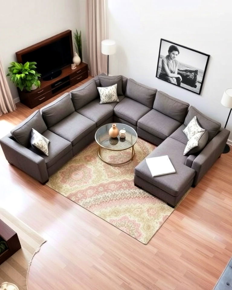 wraparound sectional for small living room - 30 Small Living Room Sectional Layout Ideas