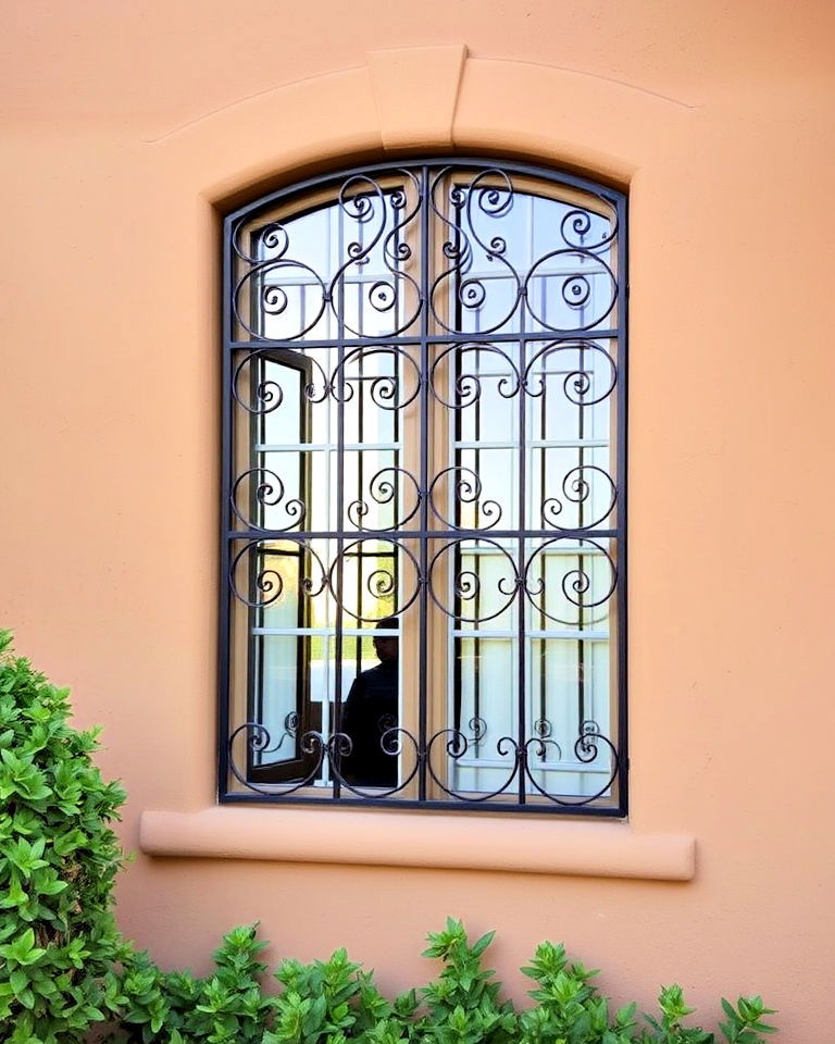 wrought iron decorative window grill - 40 Spanish Style Home Exterior Ideas