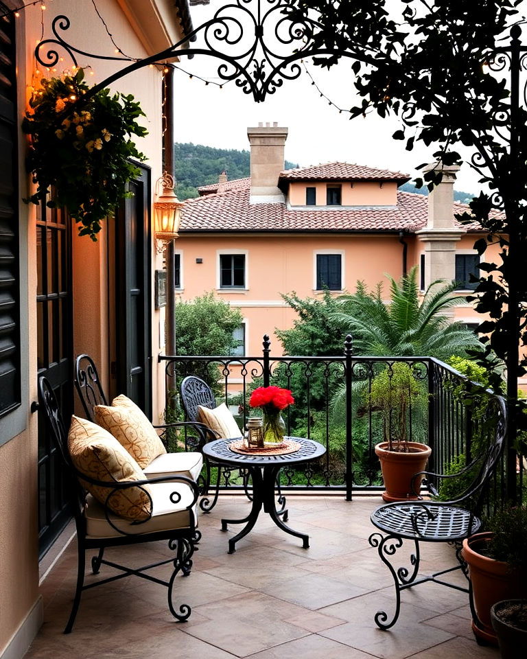 wrought iron details for mediterranean balcony - 20 Mediterranean Balcony Ideas