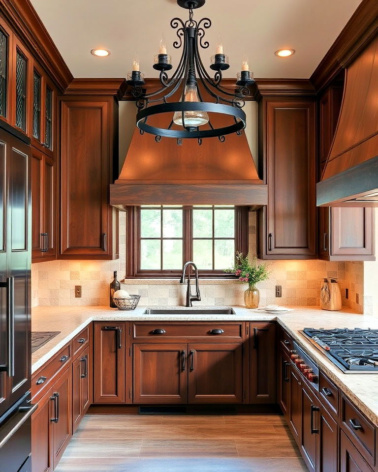 wrought iron hardware design - 25 Southwestern Kitchen Ideas