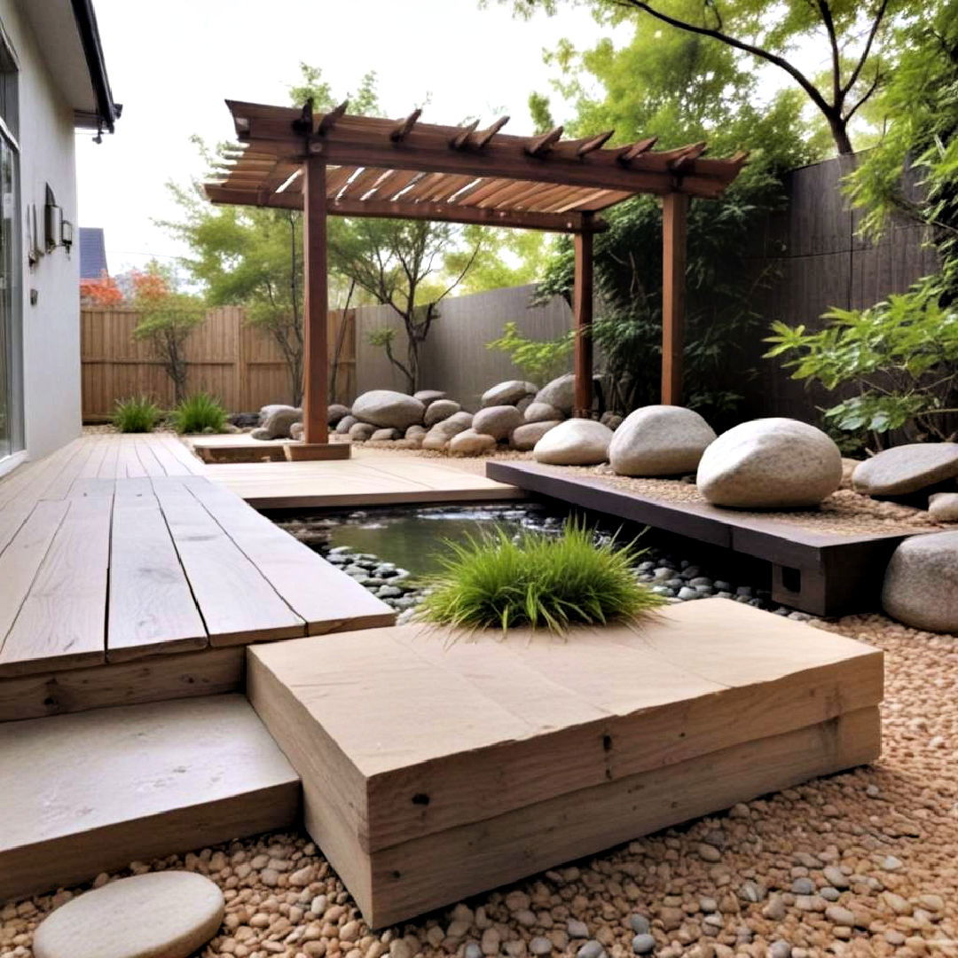 zen garden floating deck - 20 Floating Deck Ideas