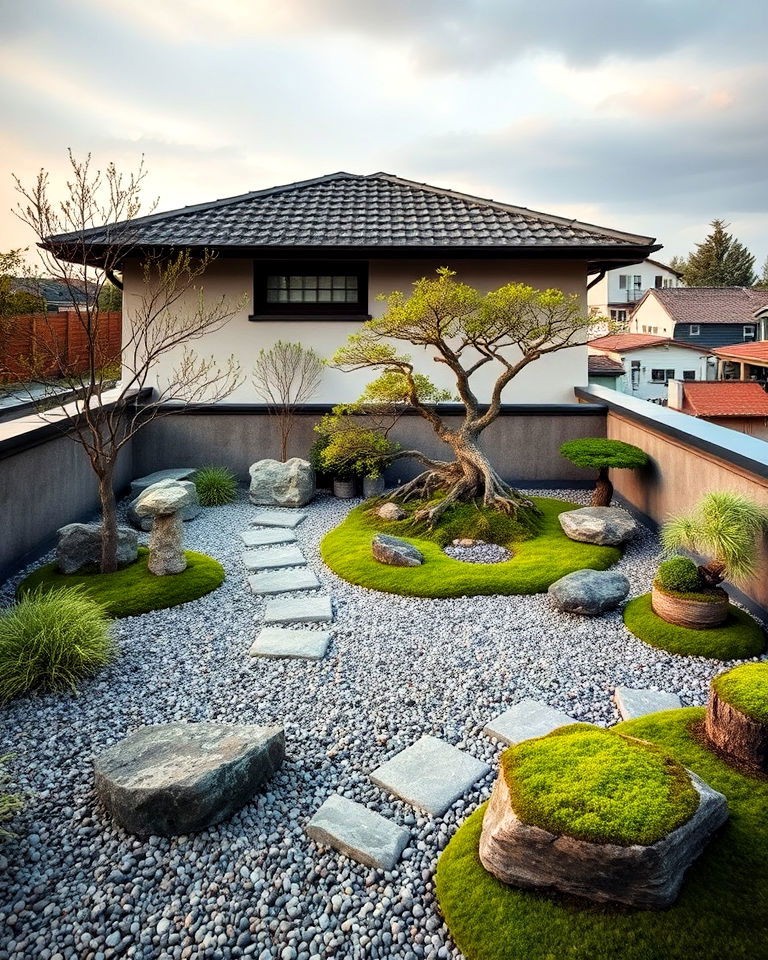 zen garden green roof design - 20 Houses With Green Roofs