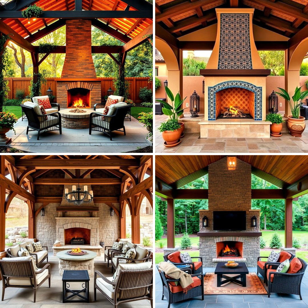 15 Backyard Pavilions With Fireplaces for Cozy Nights