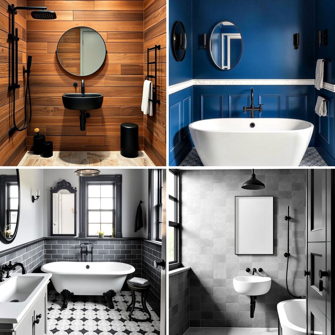 15 Bathroom With Black Fixtures for a Bold Statement