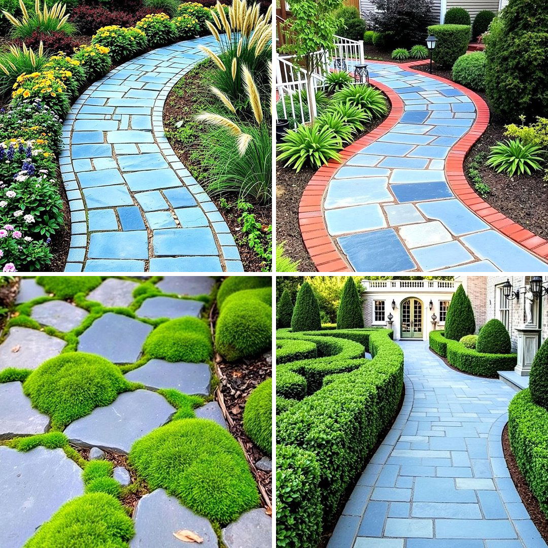 15 Bluestone Walkway Ideas for a Stunning Garden Path