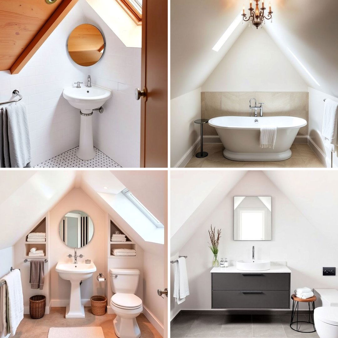15 Creative Sloped Ceiling Attic Bathroom Ideas