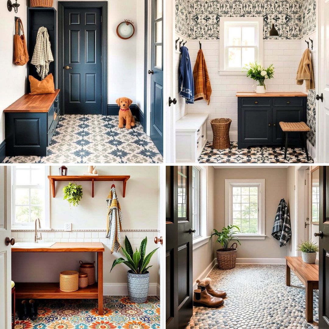 15 Mudroom Tile Floor Ideas for Durability & Style