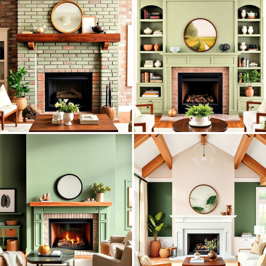 15 Sage Green Fireplace Ideas to Cozy Up Your Space