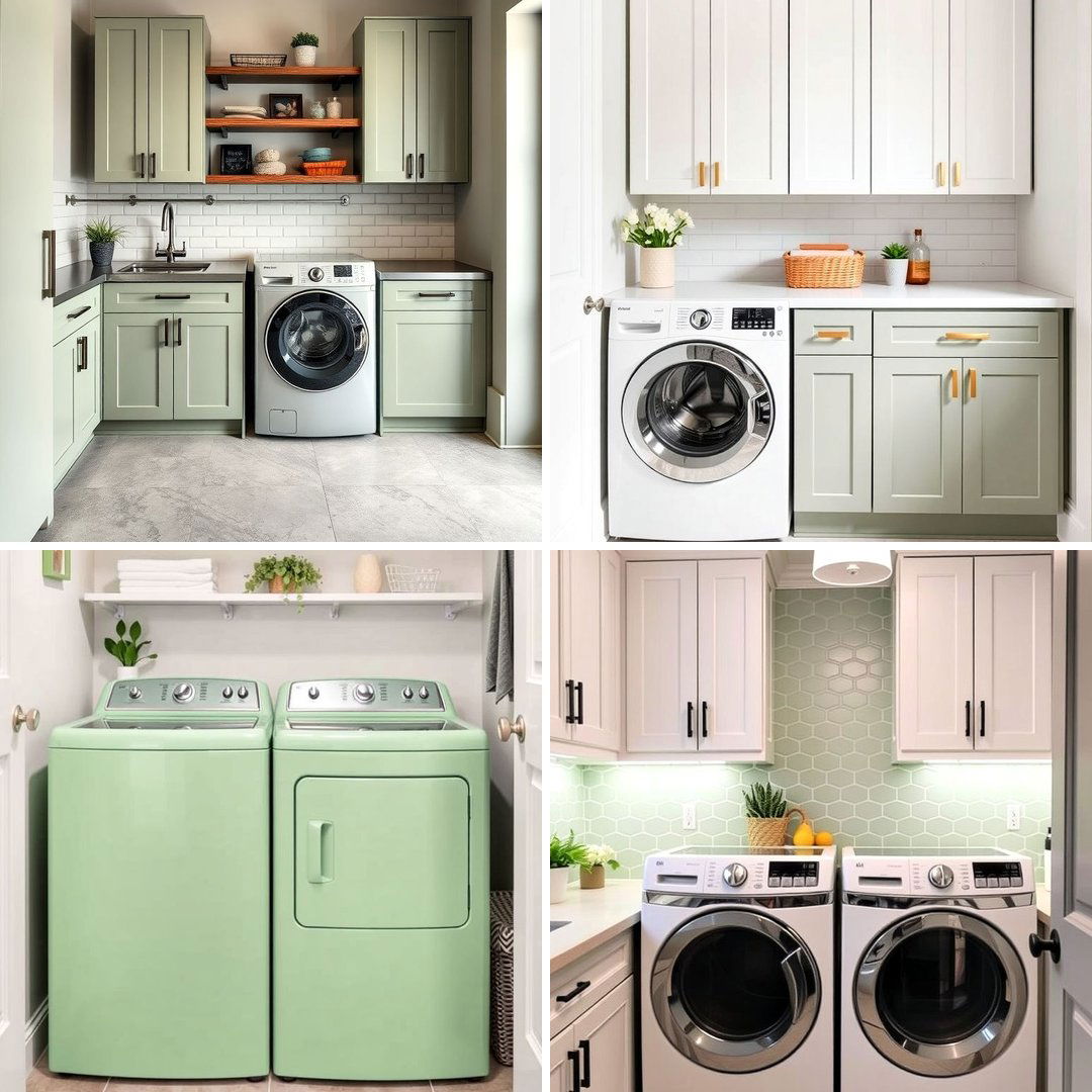 15 Sage Green Laundry Room Ideas for a Calm Space