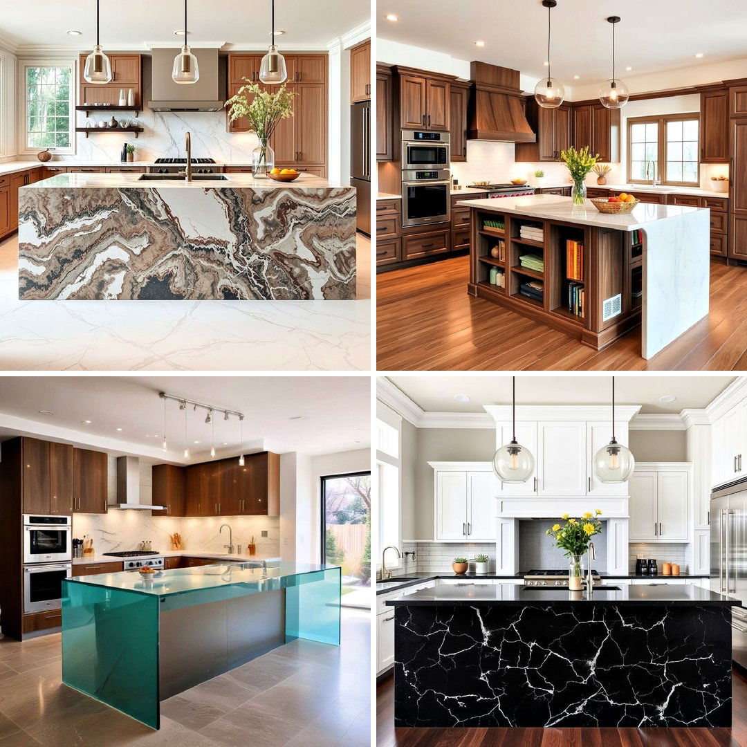 15 Waterfall Kitchen Island Ideas for Modern Homes