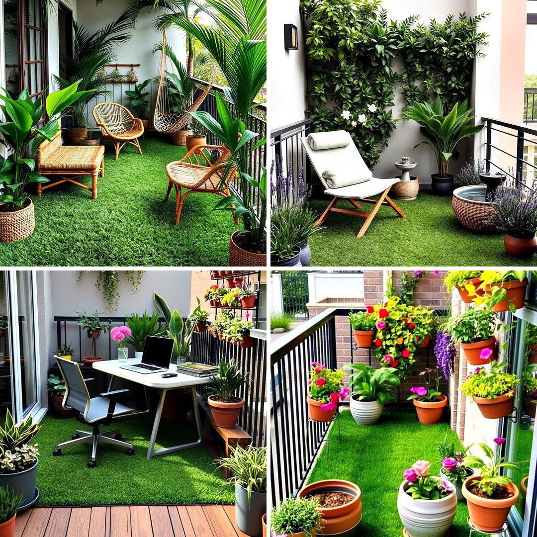 20 Artificial Grass Balcony Design Ideas for Urban Spaces