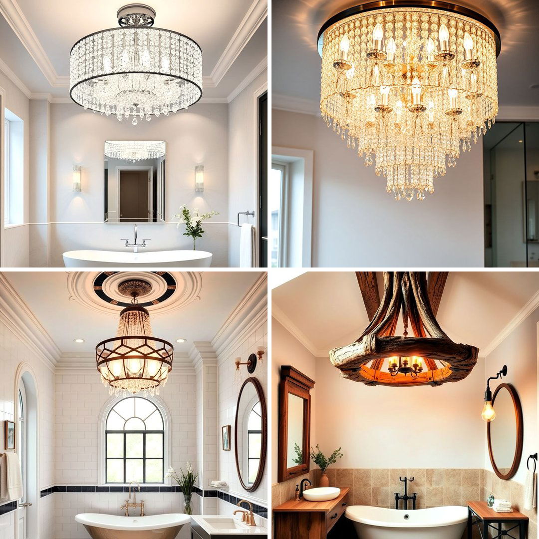20 Bathroom Chandelier Ideas for a Luxurious Touch