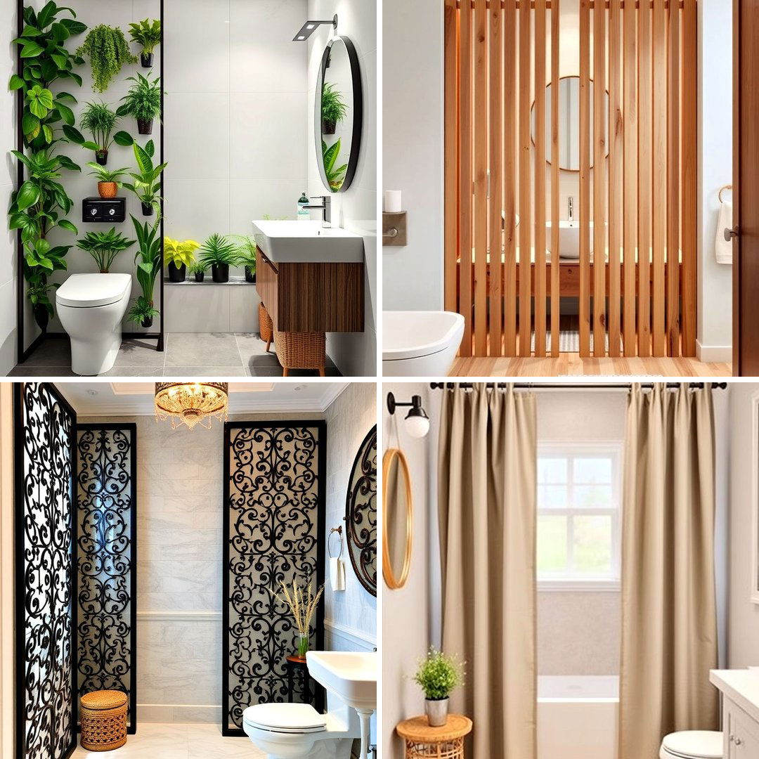 20 Bathroom Partition Ideas to Maximize Space and Privacy