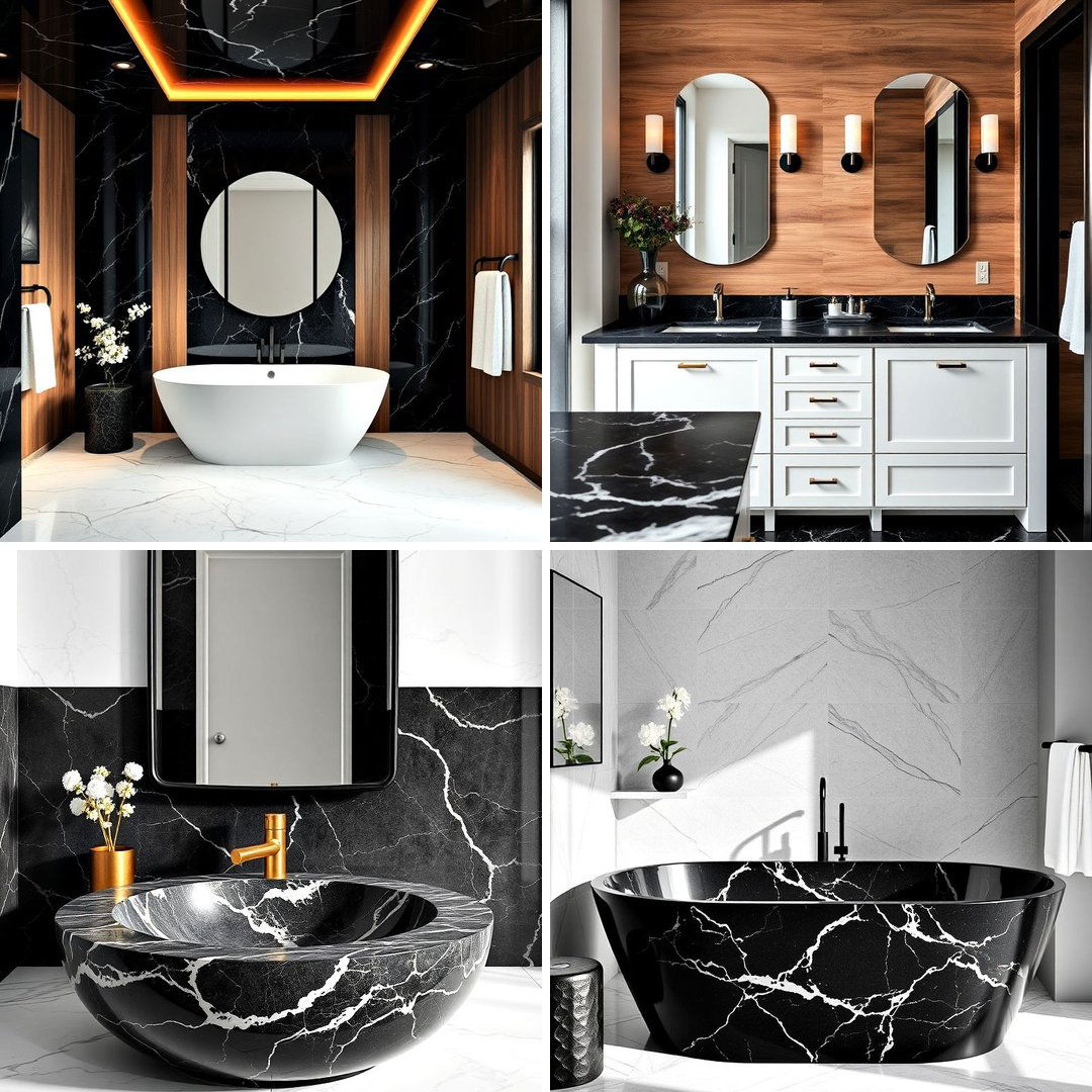 20 Black Marble Bathrooms for a Luxurious Look