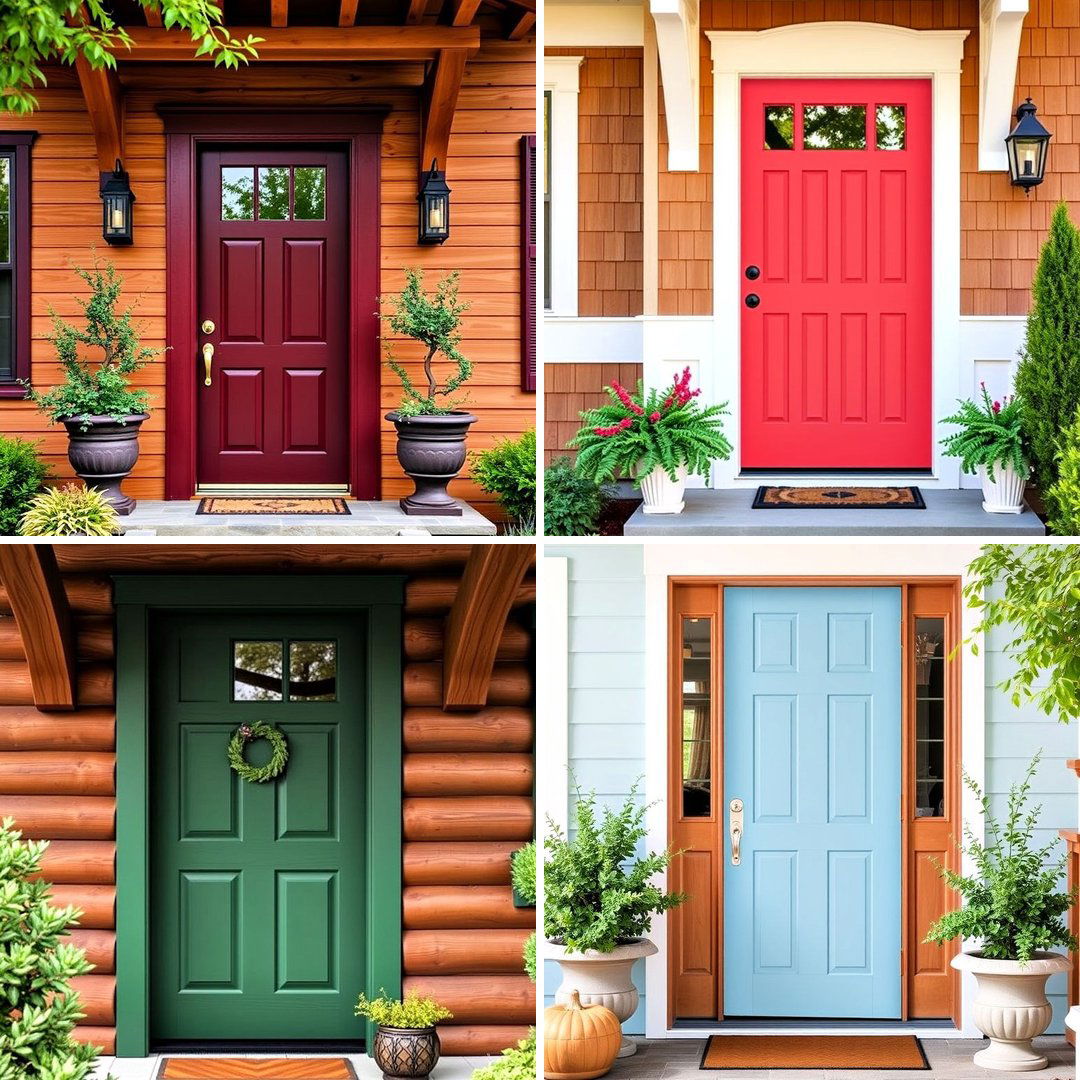20 Cedar Front Door Colors Ideas to Boost Curb Appeal
