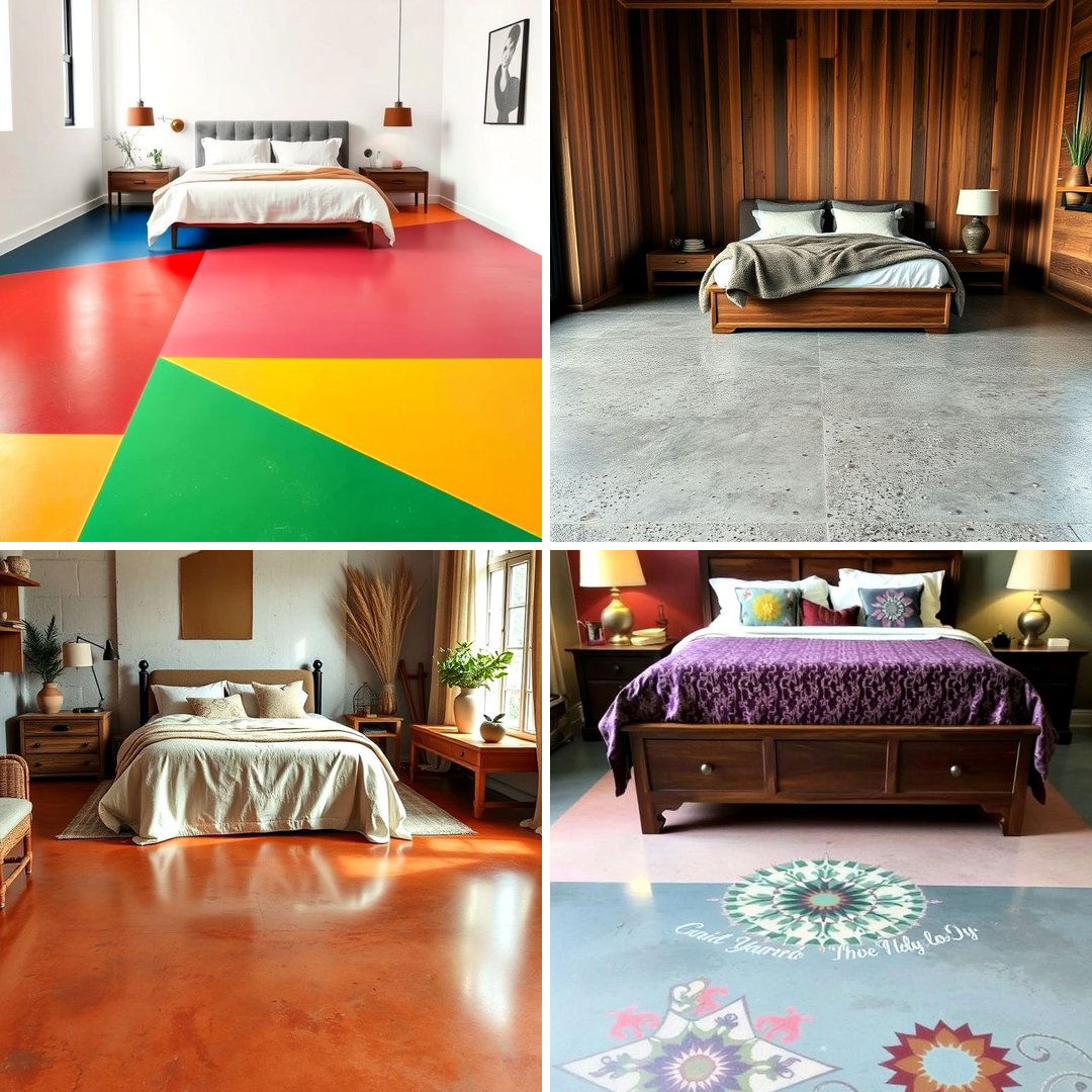 20 Concrete Floor Bedroom Ideas for a Sleek Look