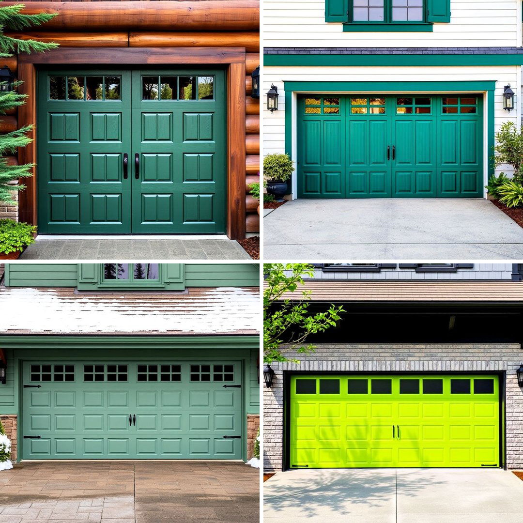 20 Green Garage Door Ideas to Boost Curb Appeal