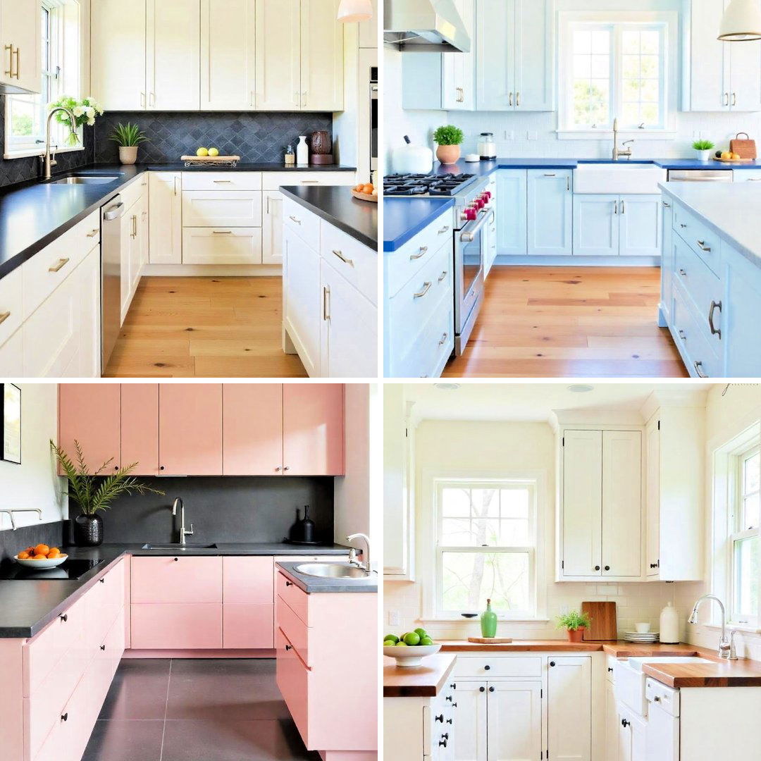 20 Kitchen With Dark Countertops and Light Cabinets