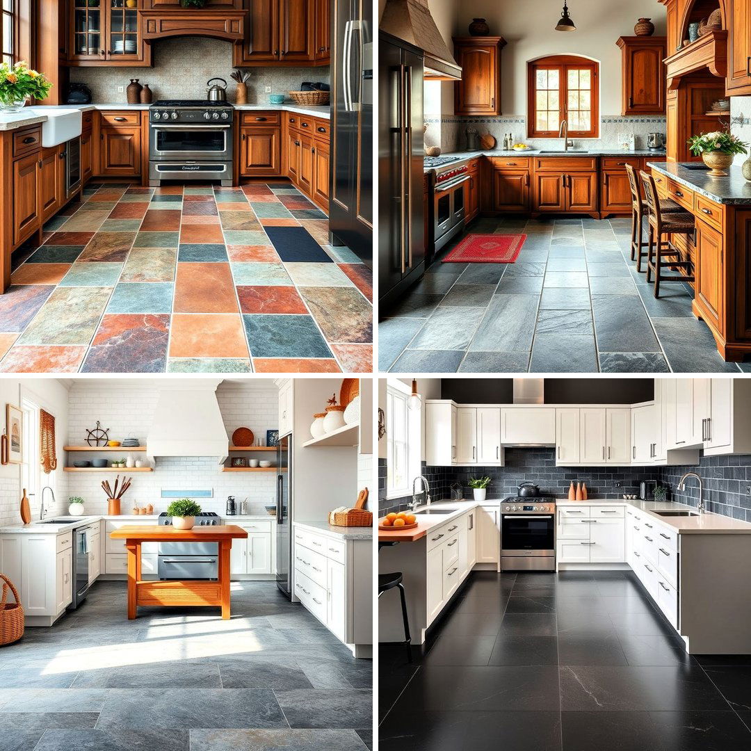 20 Kitchens With Slate Floors Design Ideas